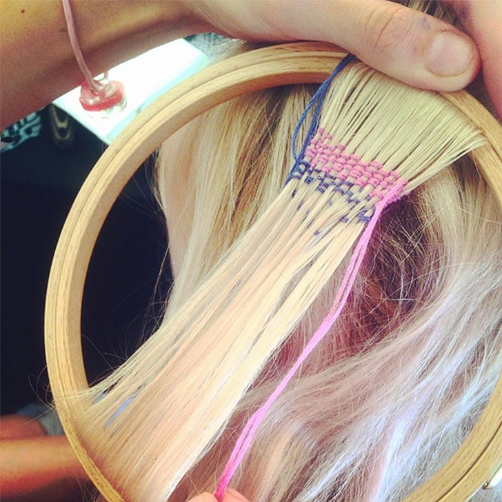 treccine colorate con fili di cotone per capelli